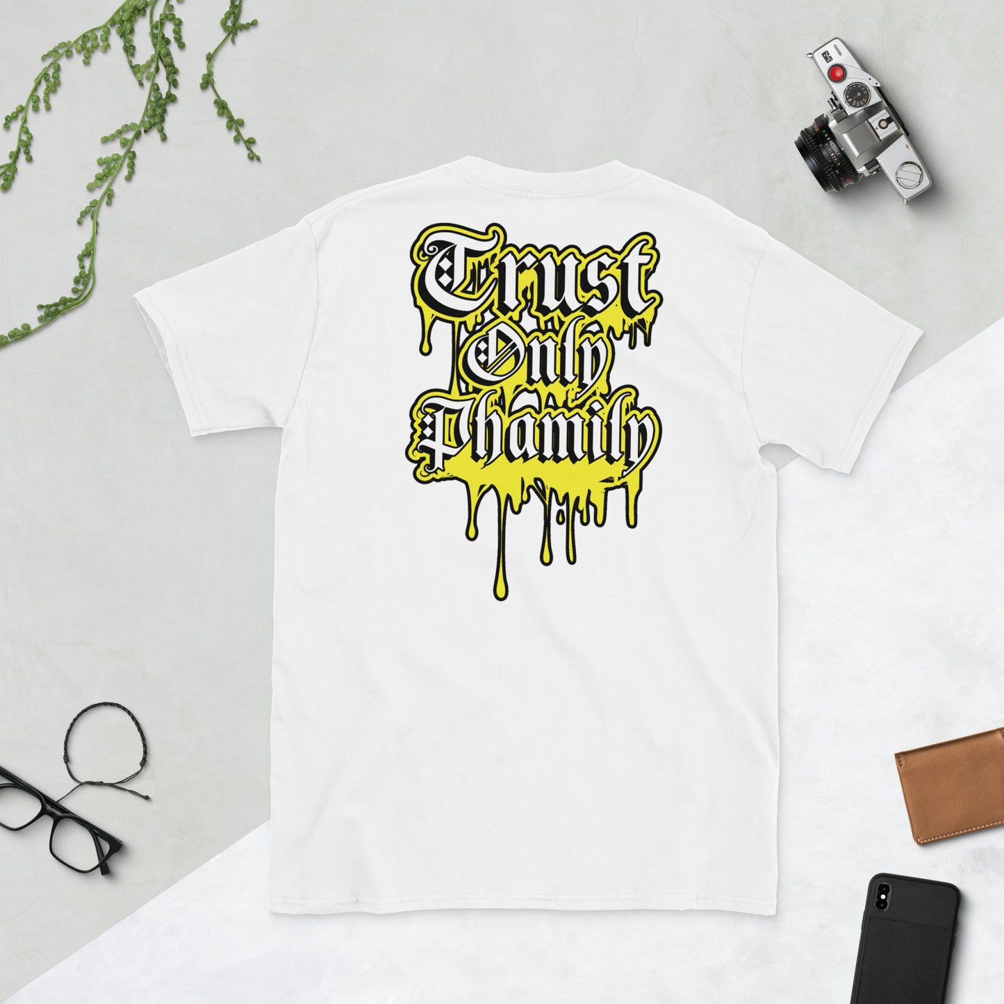 White trust only phamily t-shirt