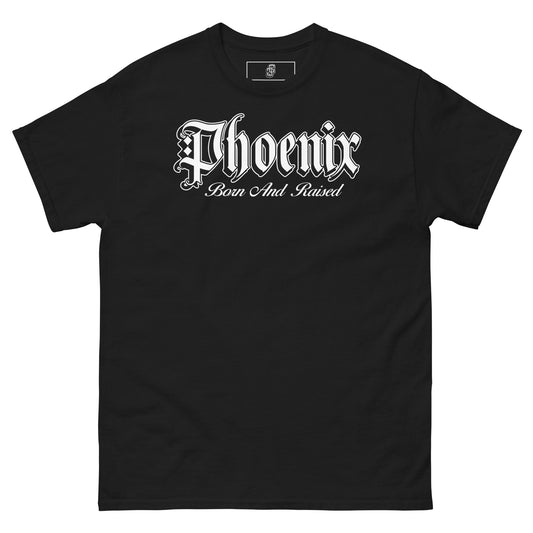 Phoenix born and raised t-shirt
